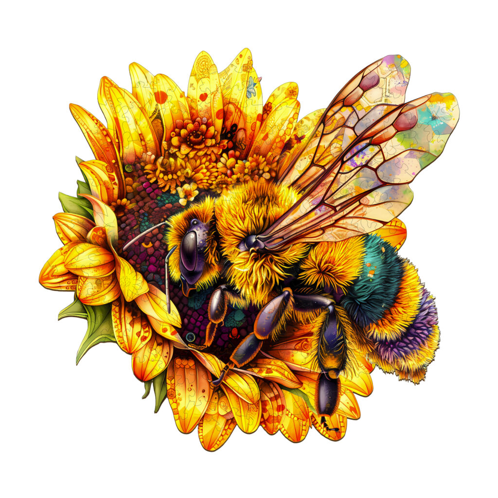 Wooden Jigsaw Puzzle – Bee Collecting Nectar 66cfd96e09386