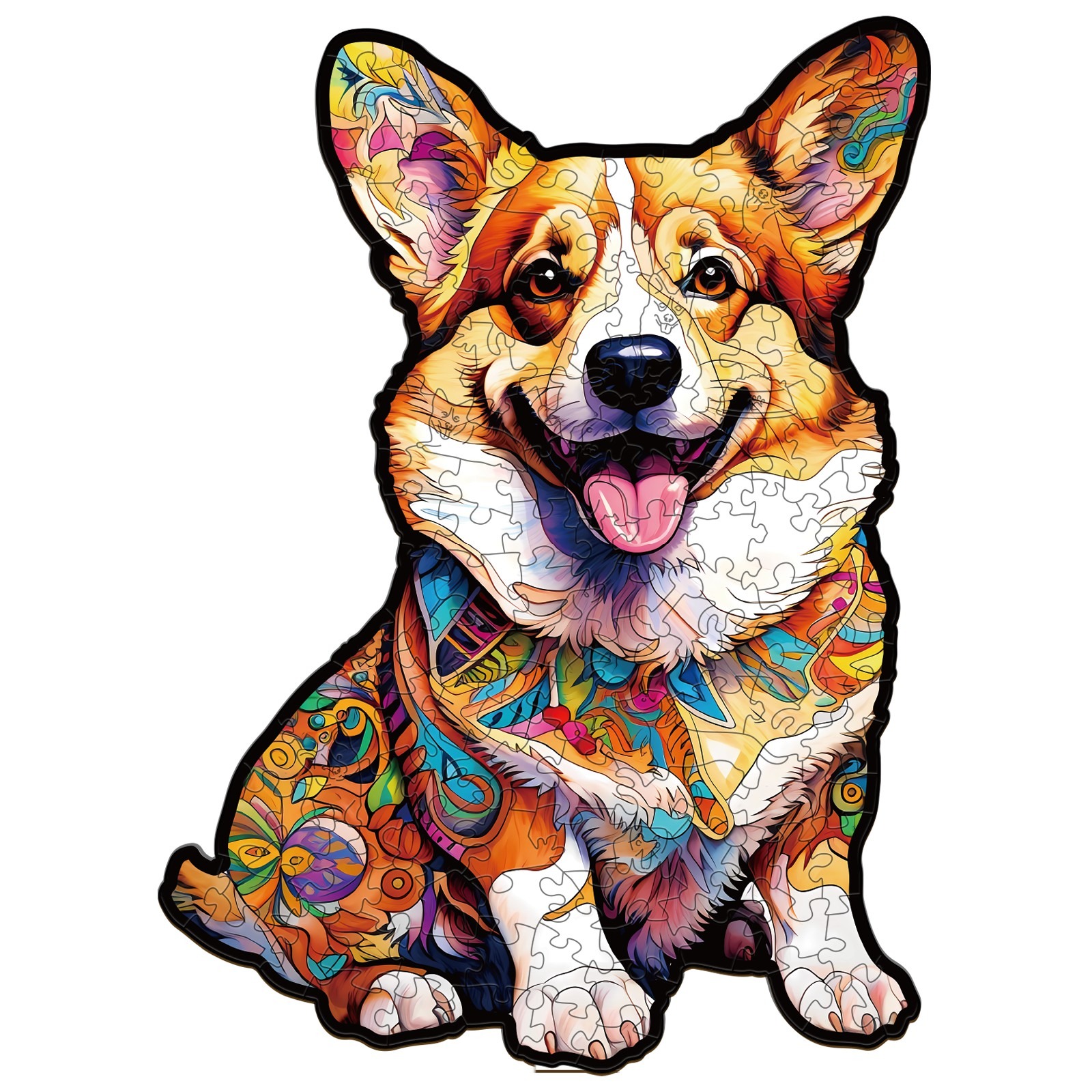 You are currently viewing Wooden Jigsaw Puzzle-CLEVER CORGI-2 66d23d298c15f