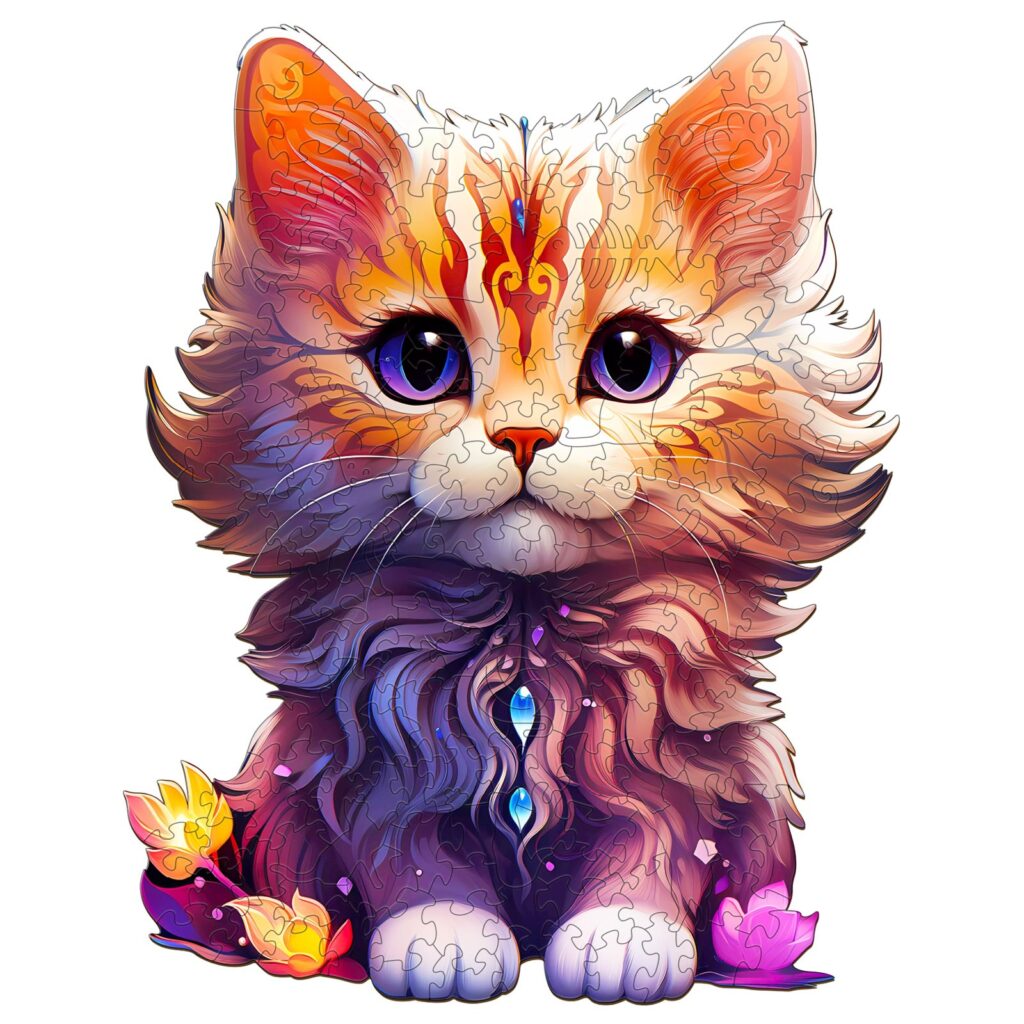 Wooden Jigsaw Puzzle-Cute Cat 66d06d0a69458