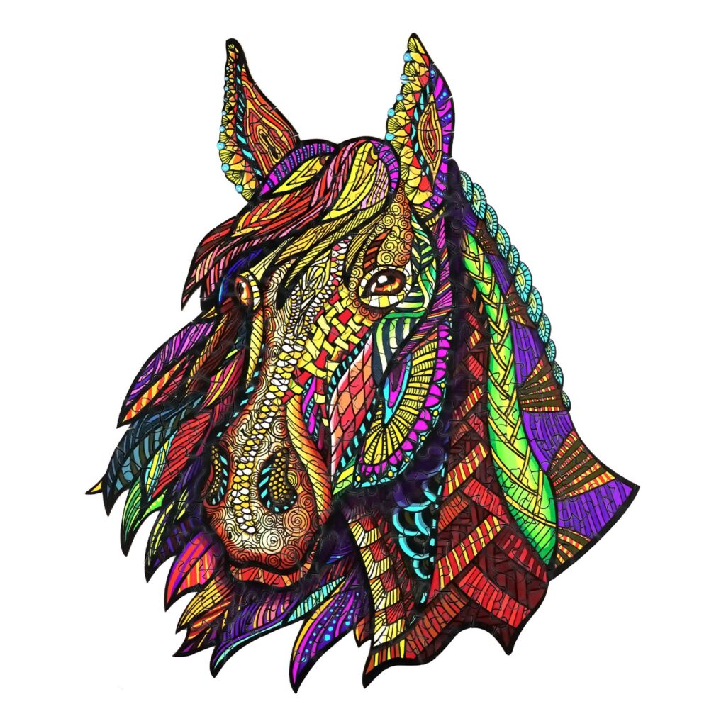 Wooden Jigsaw Puzzle-GALLOPING HORSE 66cfa49df2470