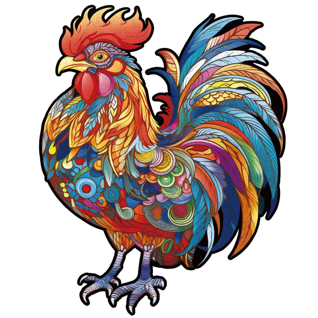 Wooden Jigsaw Puzzle-Majestic Cock 66cf501ad5f12
