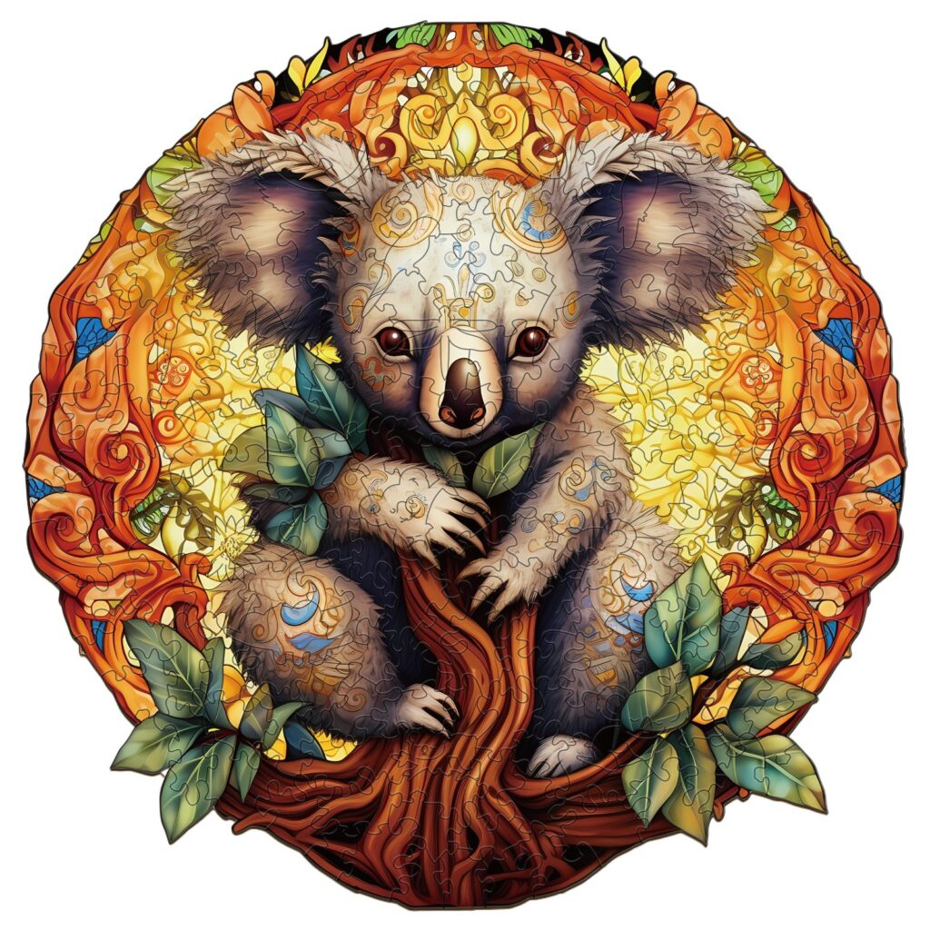Wooden Jigsaw Puzzle-Mandala Koala 66d0a1ea11d21
