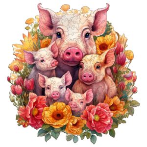 Read more about the article Wooden Jigsaw Puzzle-Mother pig and piglet-1 66d2db1d4880b