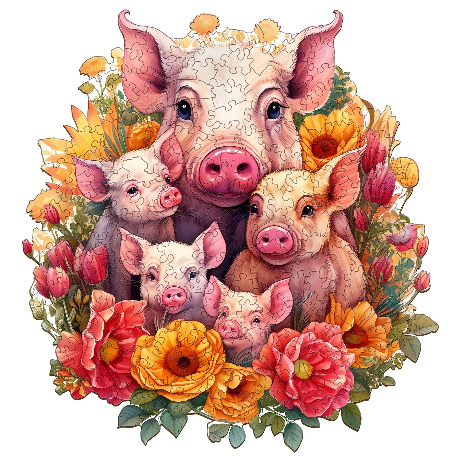 You are currently viewing Wooden Jigsaw Puzzle-Mother pig and piglet-1 66d2db1d4880b