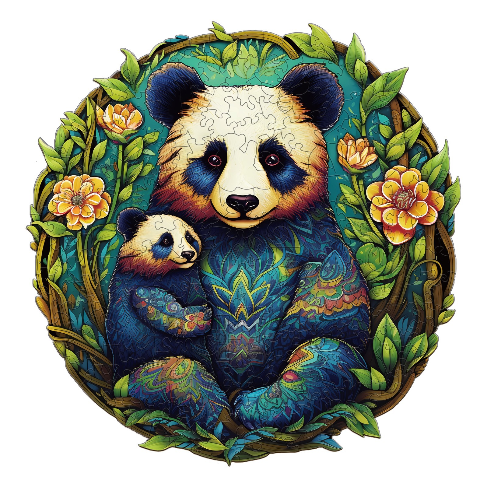 You are currently viewing Wooden Jigsaw Puzzle-Panda Family 2 66d19438bddde