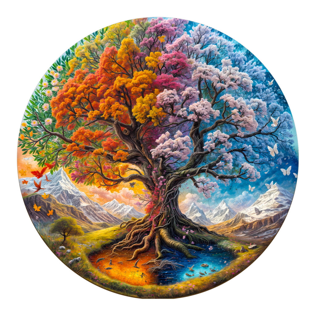 Wooden Jigsaw Puzzle-Seasonal Tree of Life 66d10b09b5f16