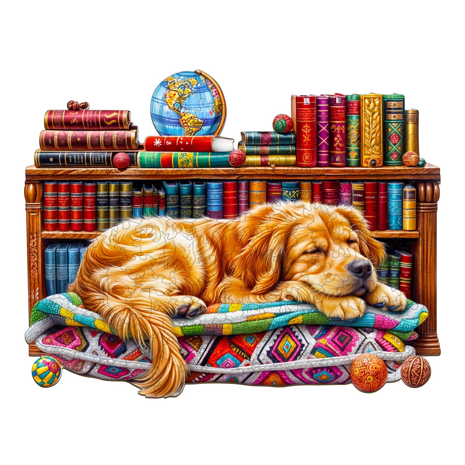 You are currently viewing Wooden Jigsaw Puzzle-Sleeping Golden Retriever 66d38ea09edab