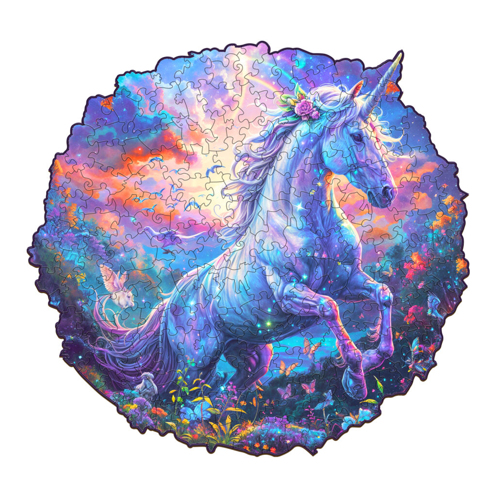 Wooden Jigsaw Puzzle – Unicorn in Fantasyland 66cfaf22937d0