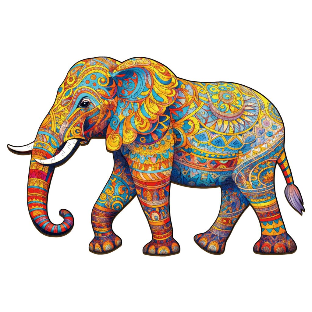 Wooden Jigsaw Puzzle – Walking Elephant 66d0624f6d3a5