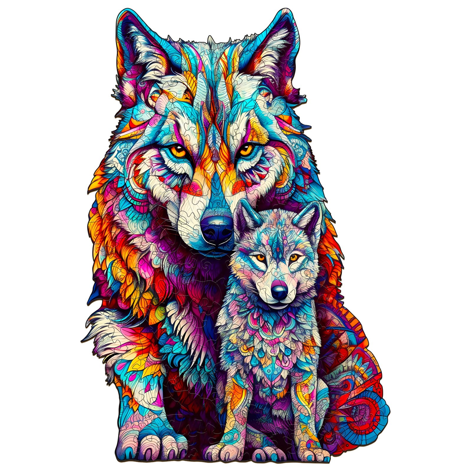 You are currently viewing Wooden Jigsaw Puzzle-WOLF FAMILY 66d00e1813085