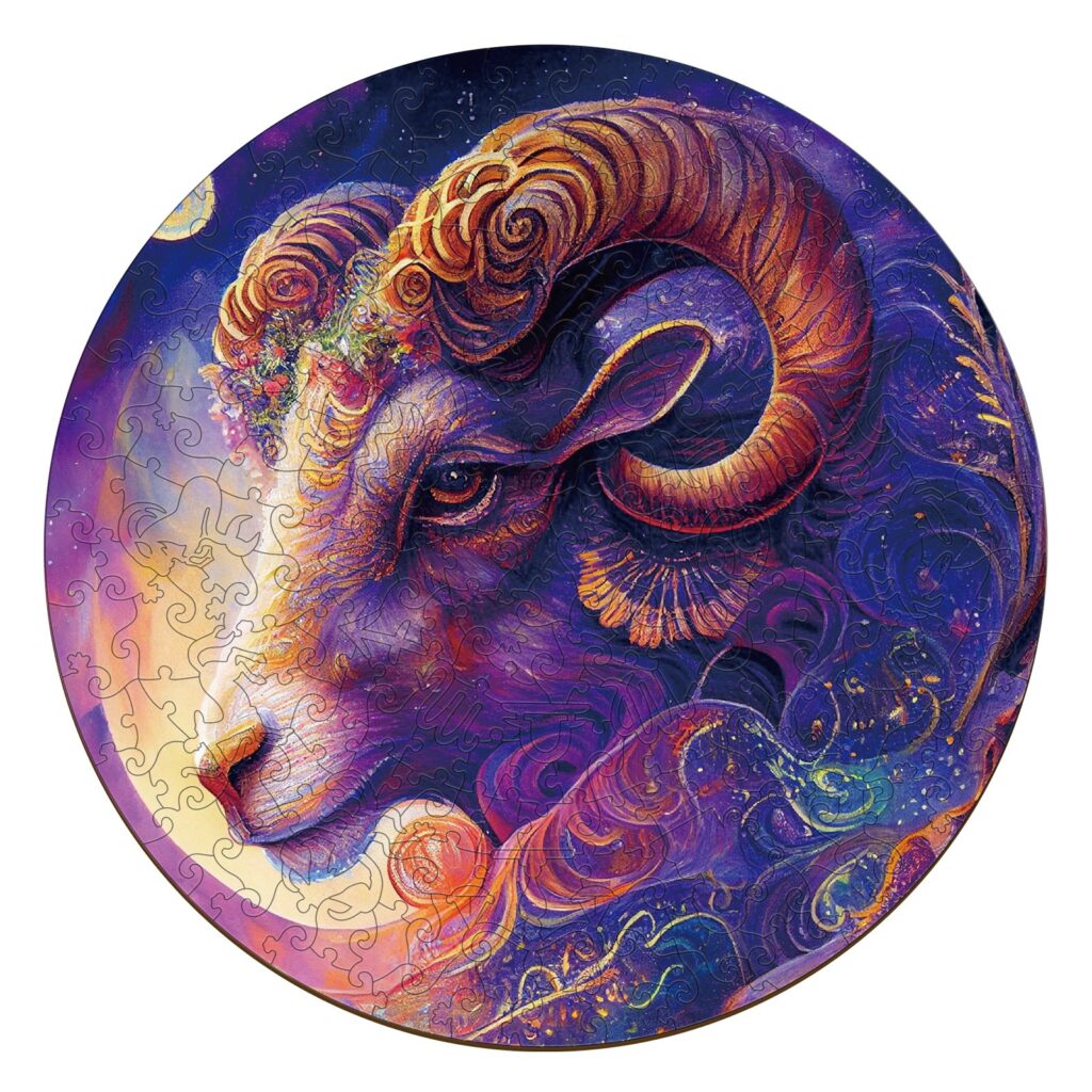 Zodiac Wooden Jigsaw Puzzle-Aries 66d0eb7d41ab5