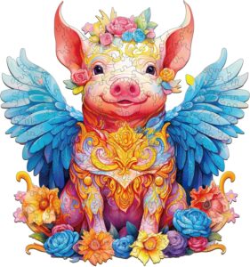 Read more about the article Wooden Jigsaw Puzzle-Angel Pig 66eb45e386a31