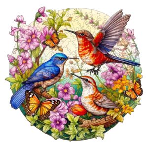 Read more about the article Wooden Jigsaw Puzzle-Birds and Butterflies 66ec77c0db55b