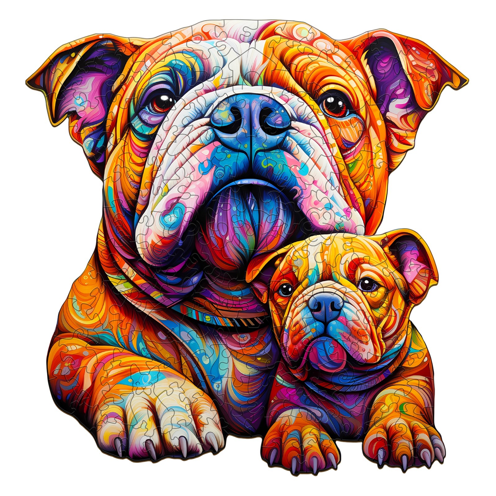 You are currently viewing Wooden Jigsaw Puzzle-Bulldog family 66e3db7404b4c