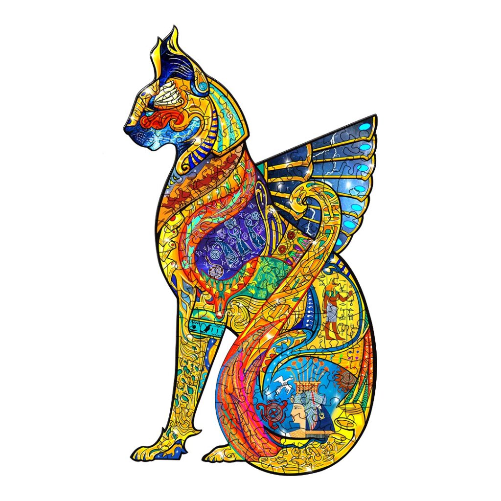 Wooden Jigsaw Puzzle -CAT STATUE 66dac0acaaafc