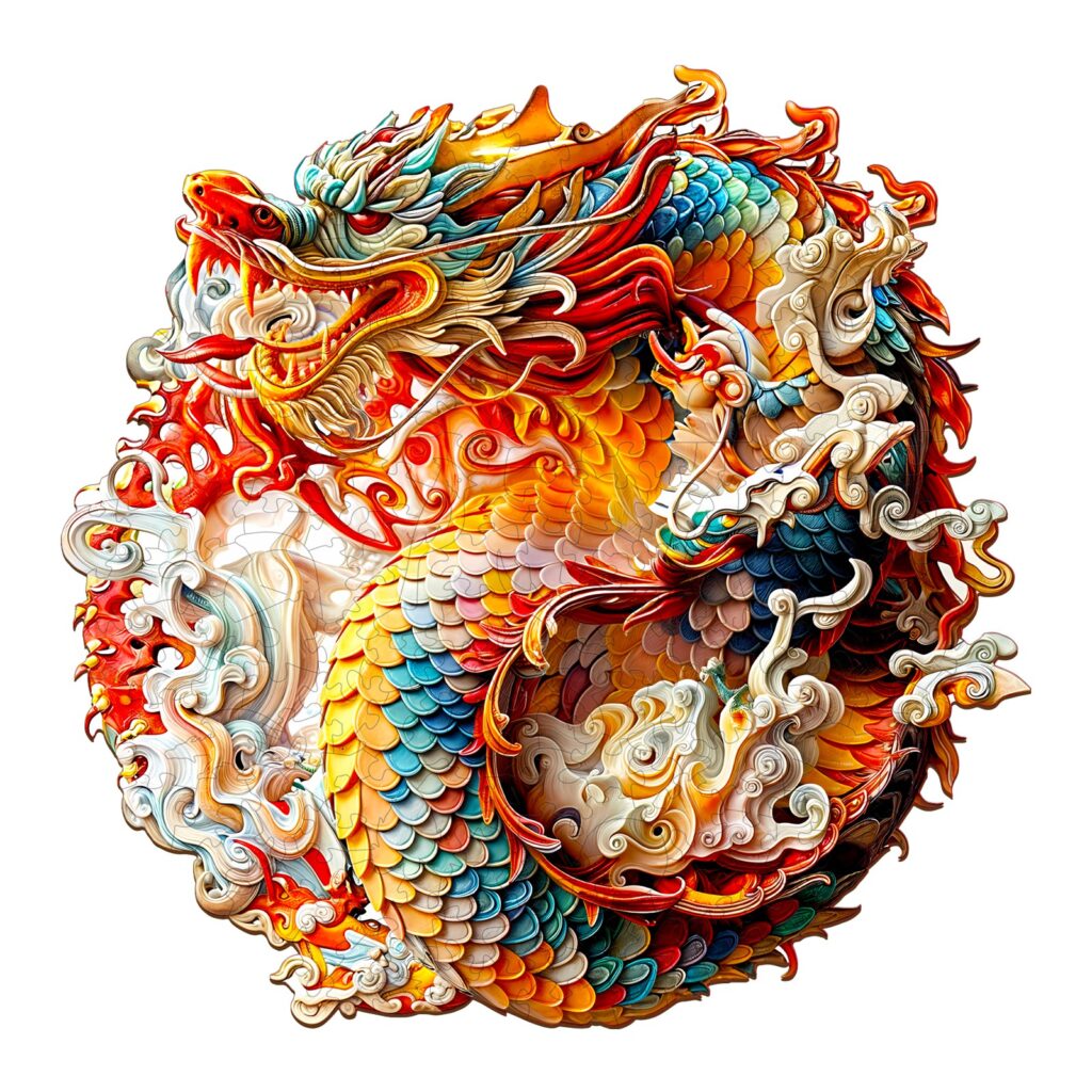 Wooden Jigsaw Puzzle – Chinese Dragon 1 66daa1258b2e3