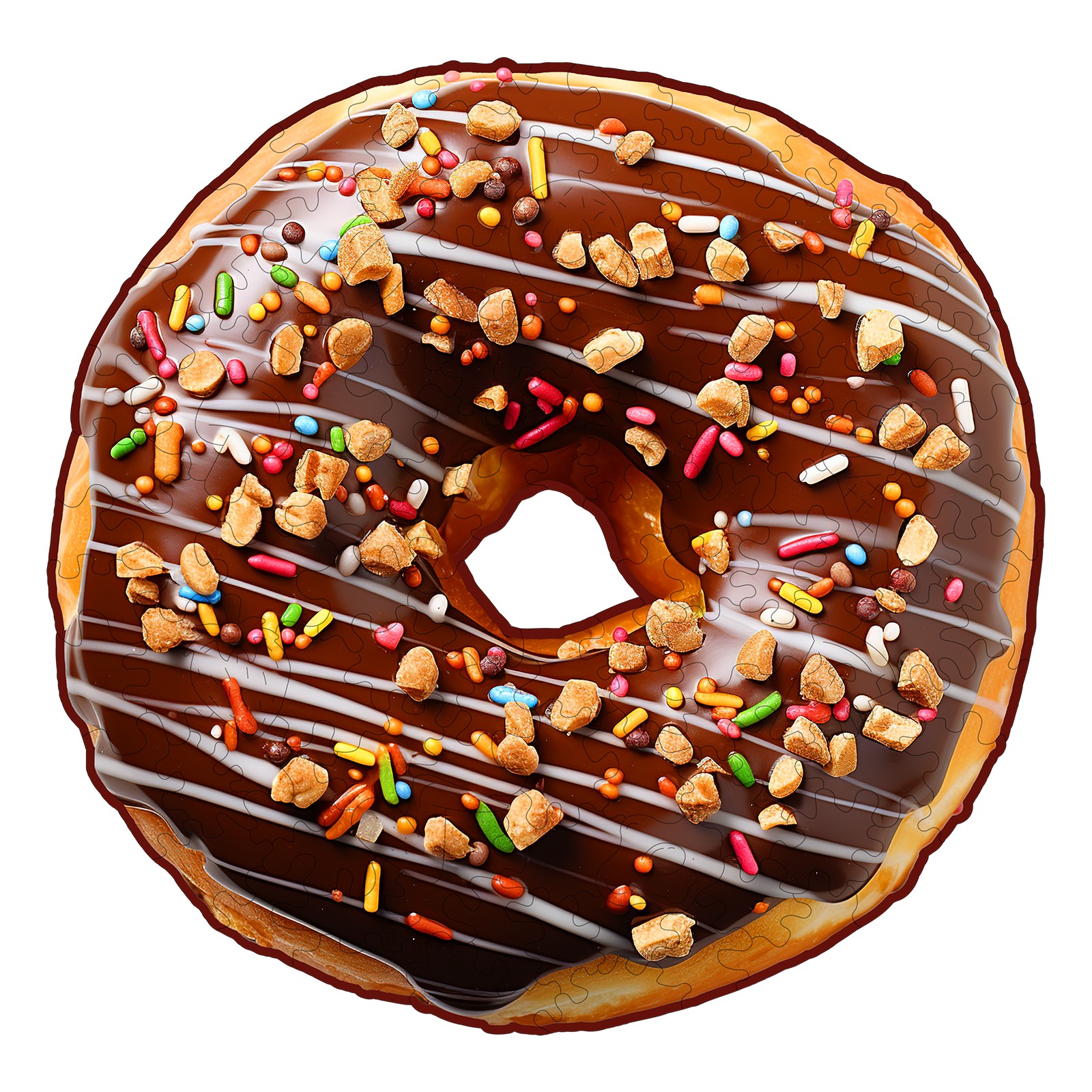 You are currently viewing Wooden Jigsaw Puzzle-Chocolate Donut 66e01120abc4b