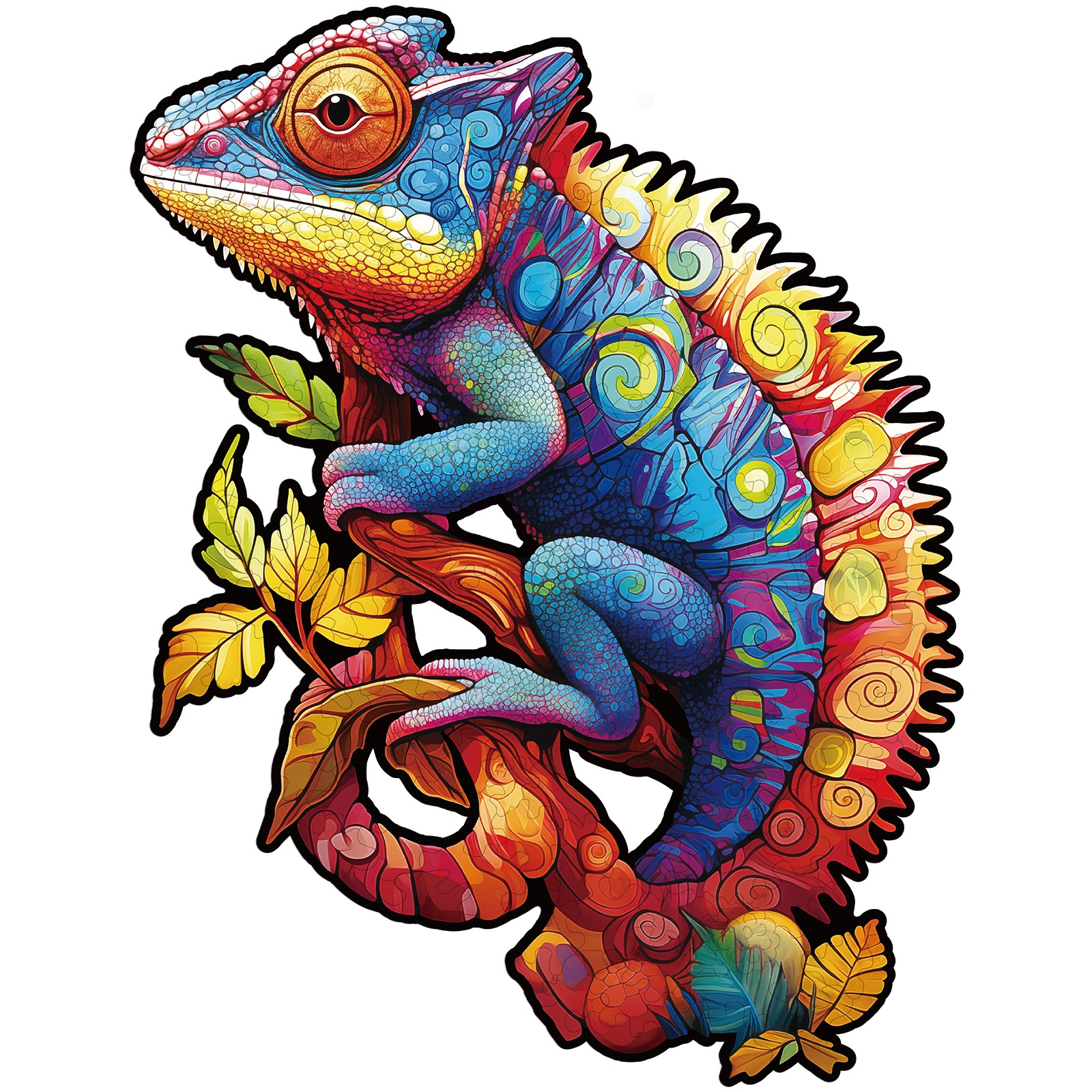 You are currently viewing Wooden Jigsaw Puzzle-Colorful Chameleon 66edc95f307b5