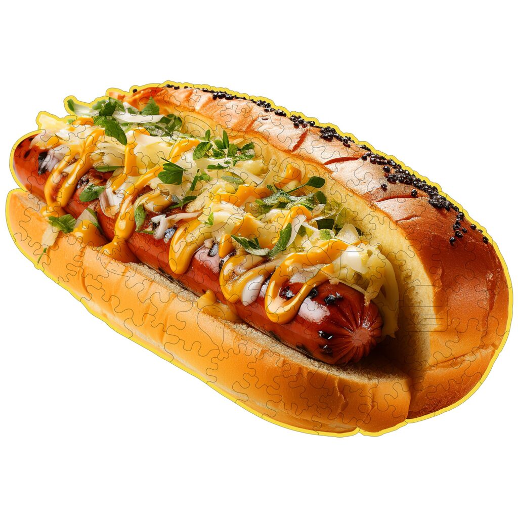 Wooden Jigsaw Puzzle-Hotdog 66dc273bc5e89