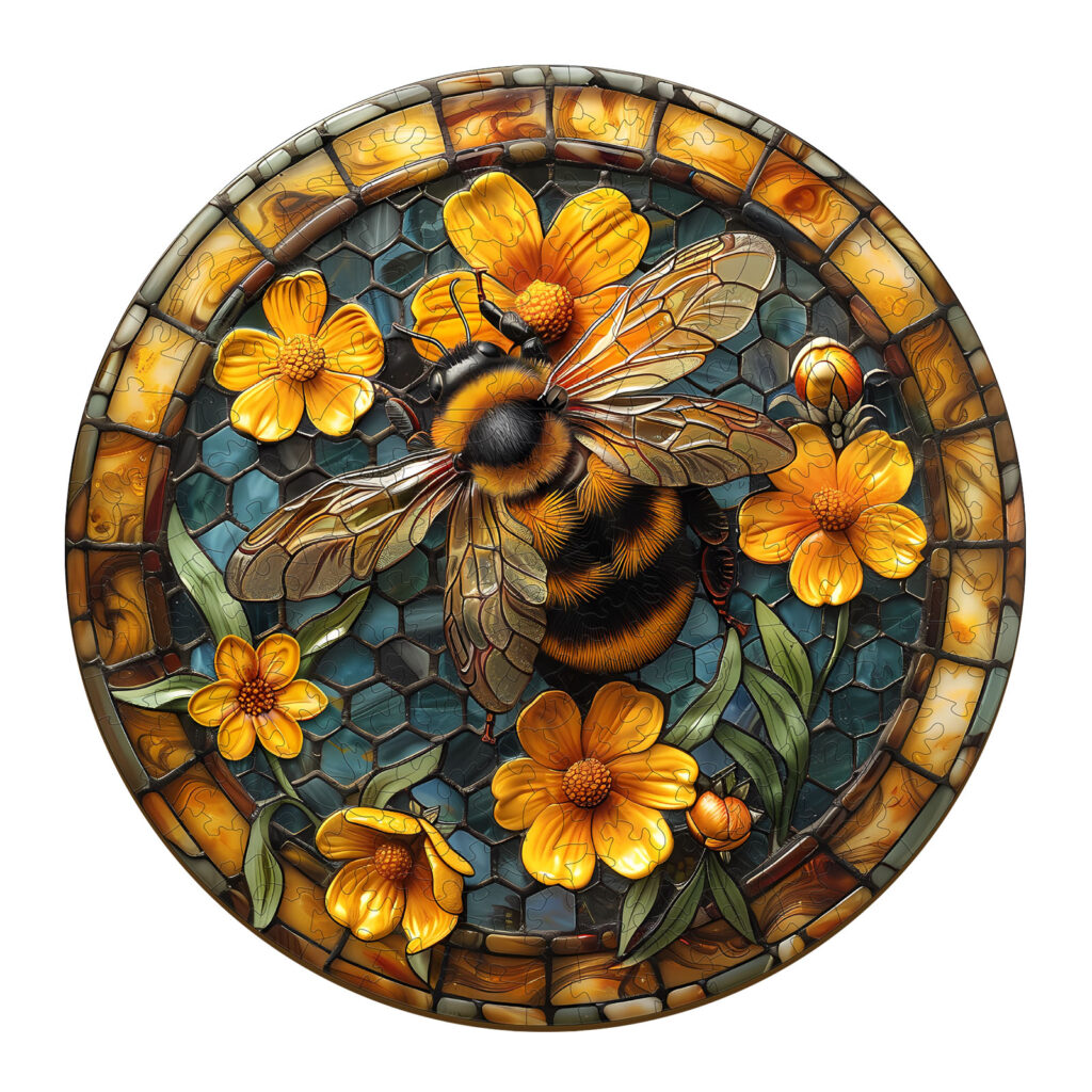 Wooden Jigsaw Puzzle-Leisurely Bee 66e561b799fbe