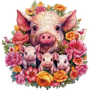 Read more about the article Wooden Jigsaw Puzzle-Mother pig and piglet-2 66e6697c26049