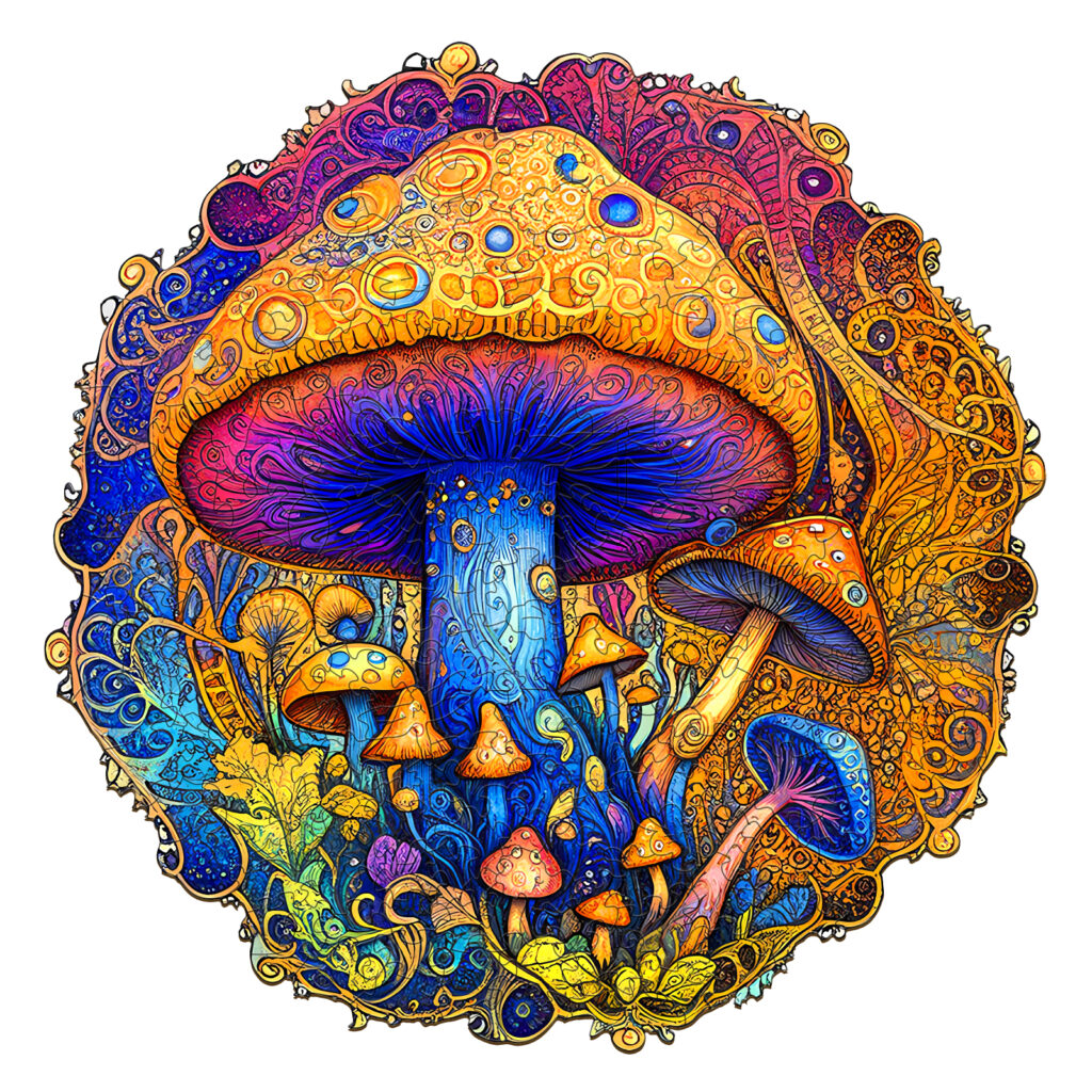 Wooden Jigsaw Puzzle – Magic Mushroom 66e55766bf3be