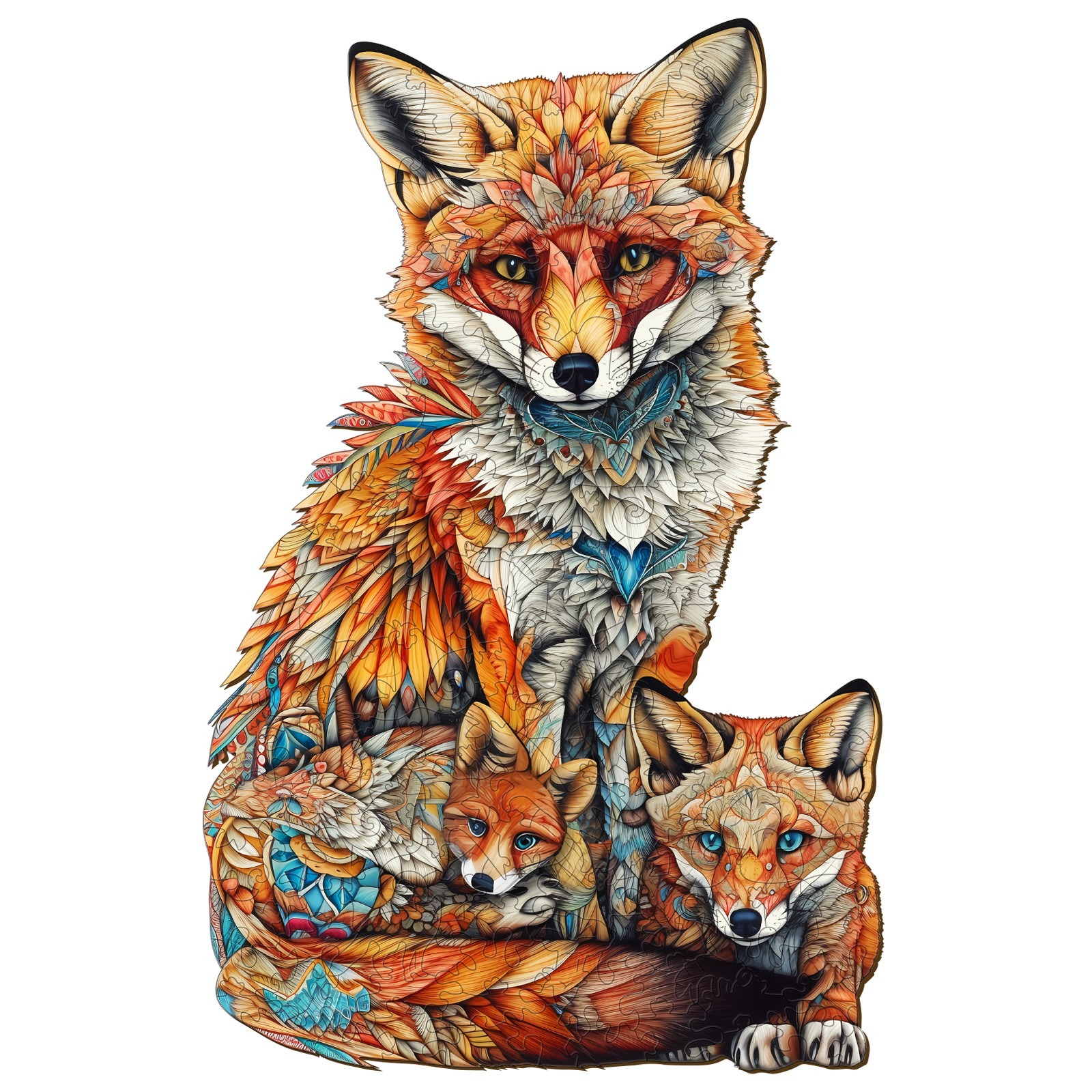 Read more about the article Wooden Jigsaw Puzzle-Parent-Child Fox 66de75d4e798f