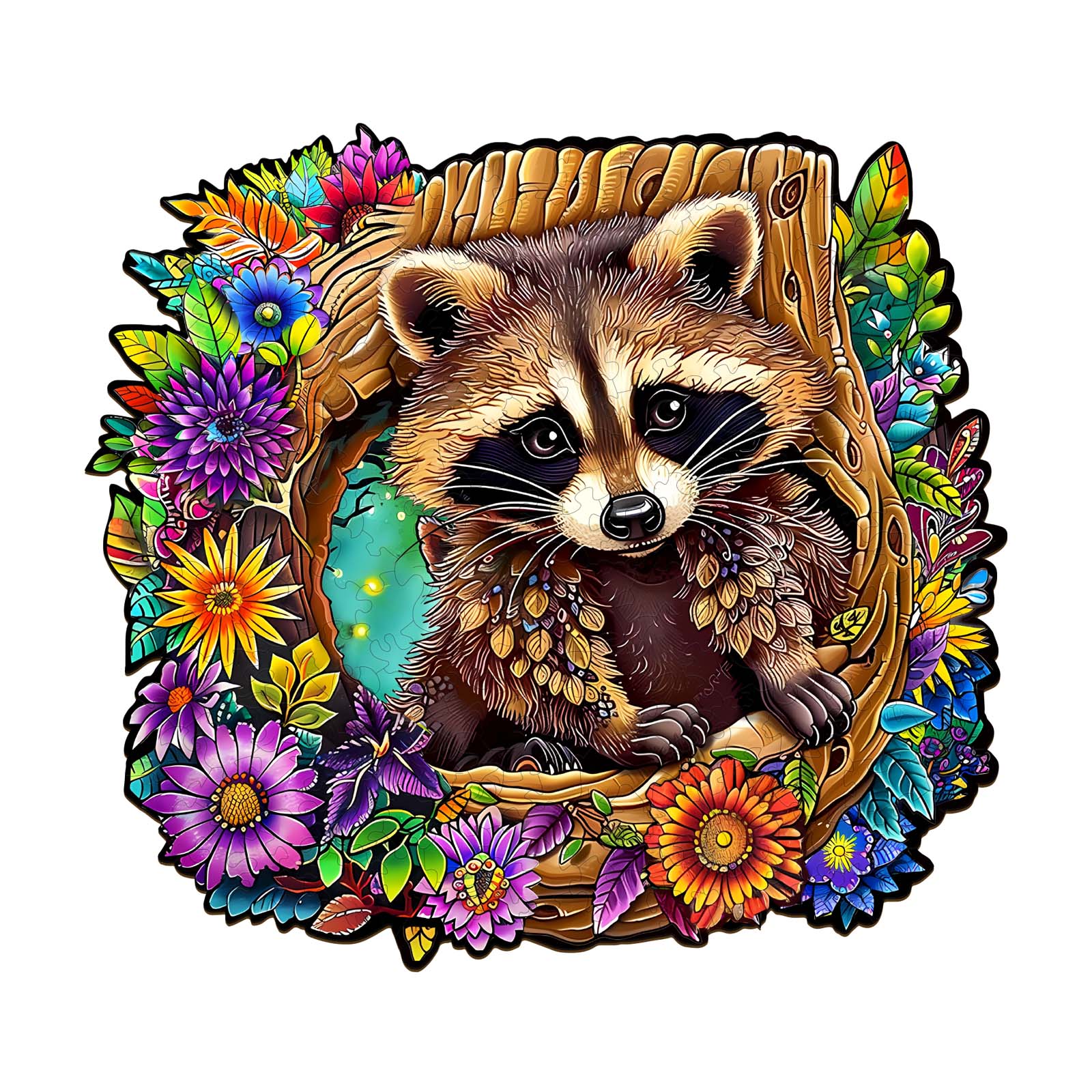 You are currently viewing Wooden Jigsaw Puzzle – Raccoon’s Secret Tree Den 66ddecd0782cb