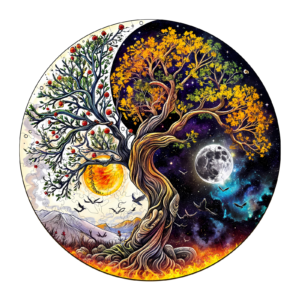 Read more about the article Wooden Jigsaw Puzzle-Sun and Moon Tree of Life 66ea535a4a4a8