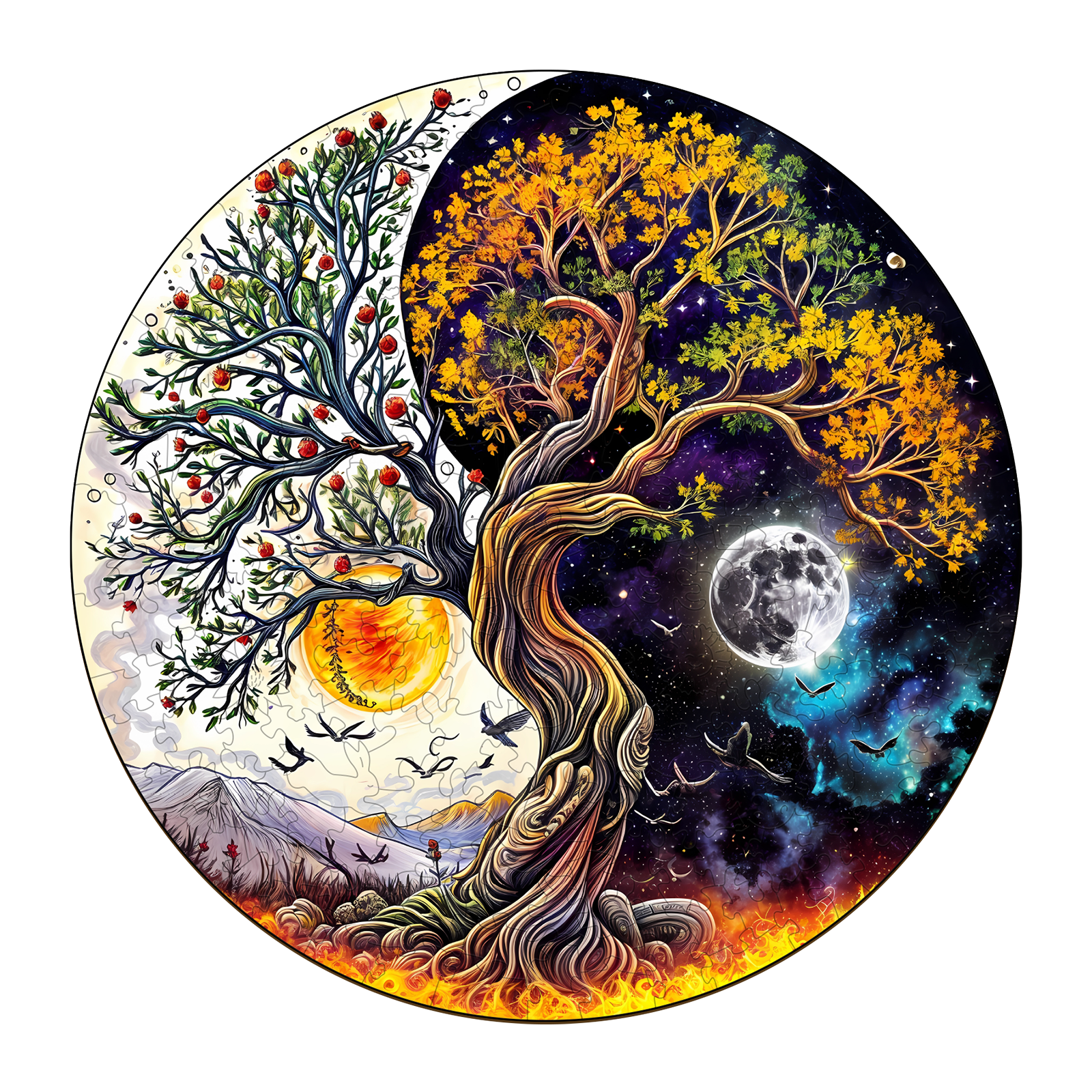 You are currently viewing Wooden Jigsaw Puzzle-Sun and Moon Tree of Life 66ea535a4a4a8