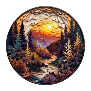 Read more about the article Wooden Jigsaw Puzzle-3D Sunset Forest 66ec97b88d682