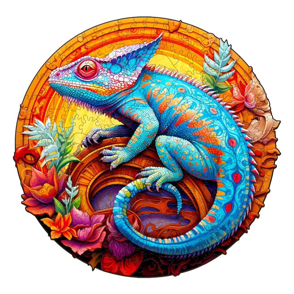 Wooden Jigsaw Puzzle – Unique Chameleon 66da17e55c988