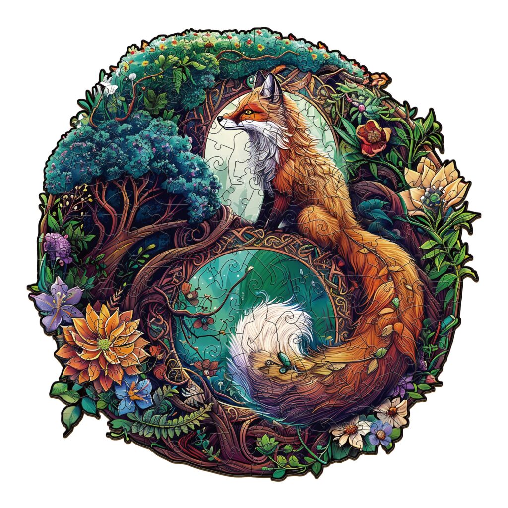 Wooden Jigsaw Puzzle – Yin Yang Fox 3 66db2a36a23e1