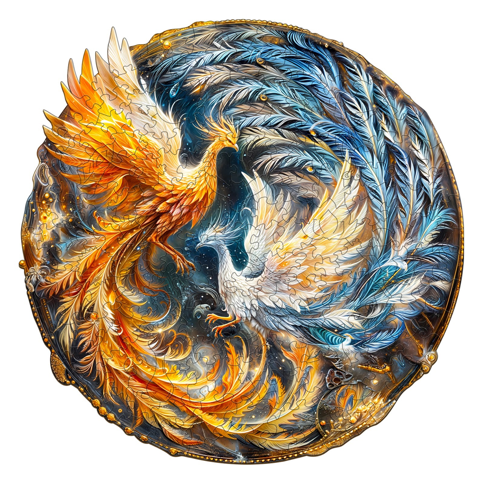 You are currently viewing Wooden Jigsaw Puzzle- Yin Yang Phoenix 2 66e8e2340df7b