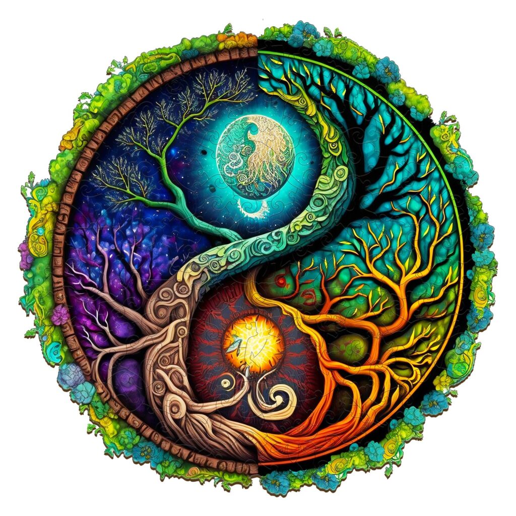 Wooden Jigsaw Puzzle-Yin-Yang Tree of Life 66e56c594857a